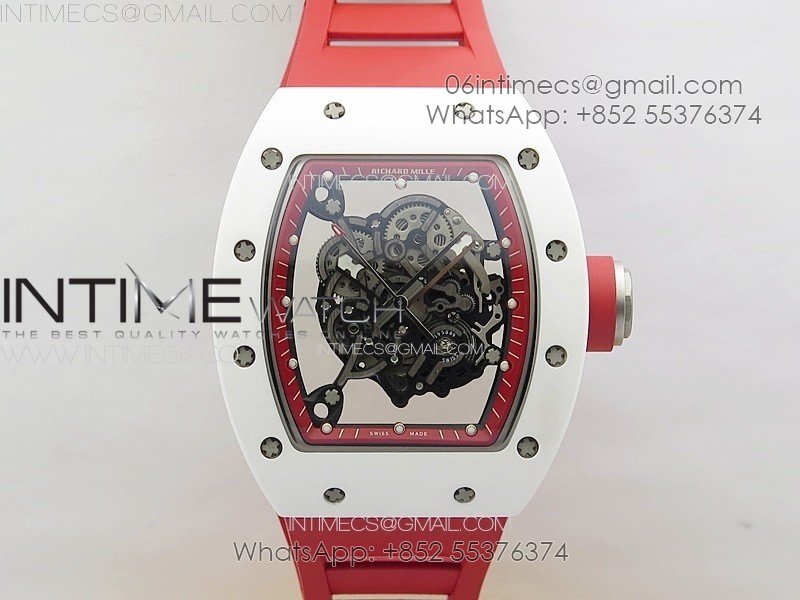 RM055 Real Ceramic Case KUF Best Edition Red Crown on Red Rubber Strap MIYOTA8215