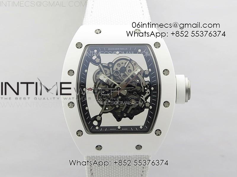 rm055-real-ceramic-case-kuf-best-edition-white-crown-on-white-nylon-strap-miyota8215.jpg RM055 Real Ceramic Case KUF Best Edition White Crown on White Nylon Strap MIYOTA8215 - Image 1