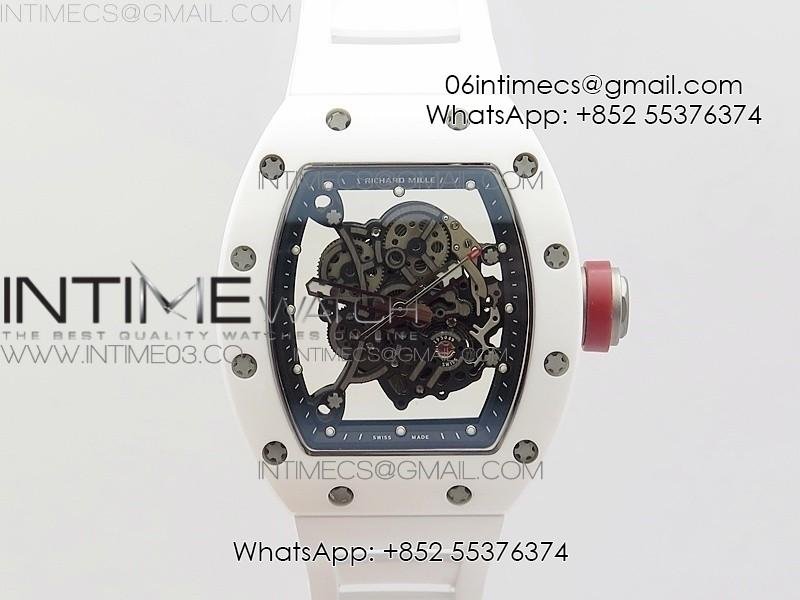 rm055-real-white-ceramic-case-v2-kvf-best-edition-skeleton-dial-red-crown-on-white-rubber-strap-miyota8215-14.jpg RM055 Real White Ceramic Case V2 KVF Best Edition Skeleton Dial Red Crown on White Rubber Strap MIYOTA8215 - Image 1