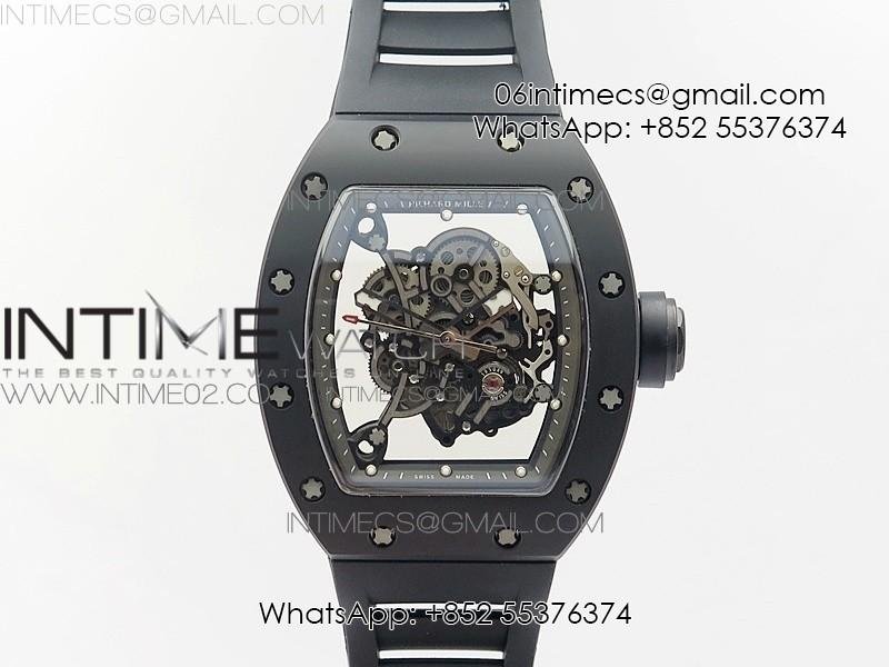 rm055-white-ceramic-case-kvf-best-edition-black-ceramic-bezel-skeleton-dial-on-black-rubber-strap-miyota8215.jpg RM055 White Ceramic Case KVF Best Edition Black Ceramic Bezel Skeleton Dial on Black Rubber Strap MIYOTA8215 - Image 1