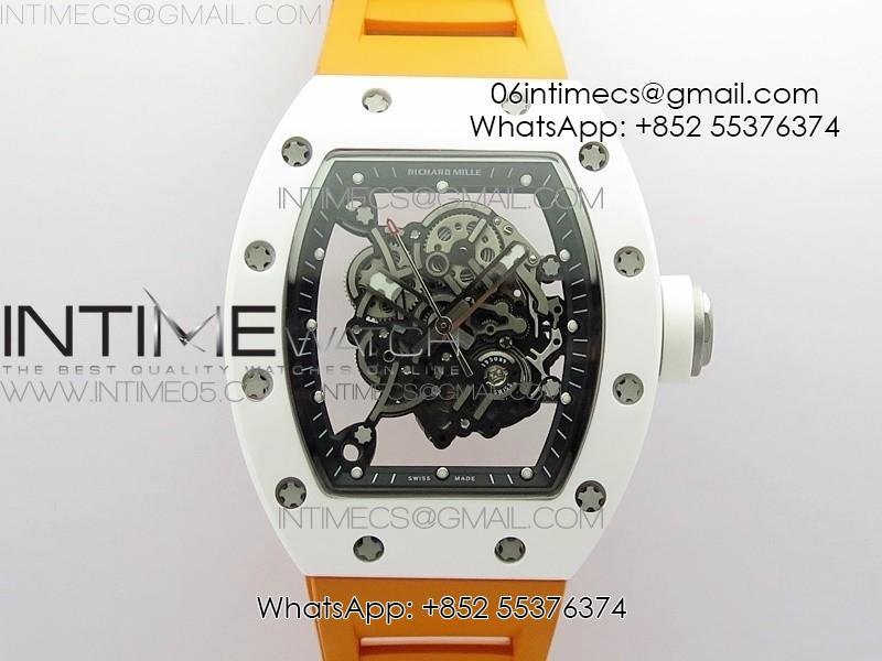 rm055-white-ceramic-kvf-best-edition-skeleton-dial-on-orange-rubber-strap-miyota8215-v3.jpg RM055 White Ceramic KVF Best Edition Skeleton Dial on Orange Rubber Strap MIYOTA8215 V3 - Image 1