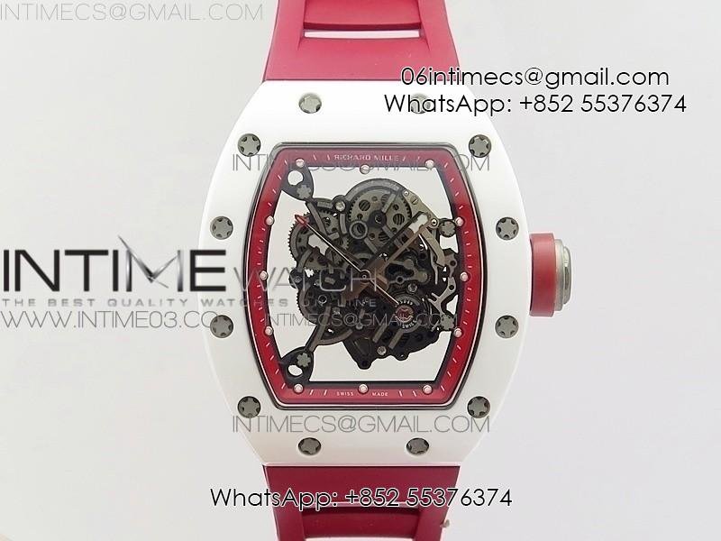 rm055real-white-ceramic-case-v2-kvf-best-edition-skeleton-dial-red-crown-on-red-rubber-strap-miyota8215.jpg RM055Real White Ceramic Case V2 KVF Best Edition Skeleton Dial Red Crown on Red Rubber Strap MIYOTA8215 - Image 1