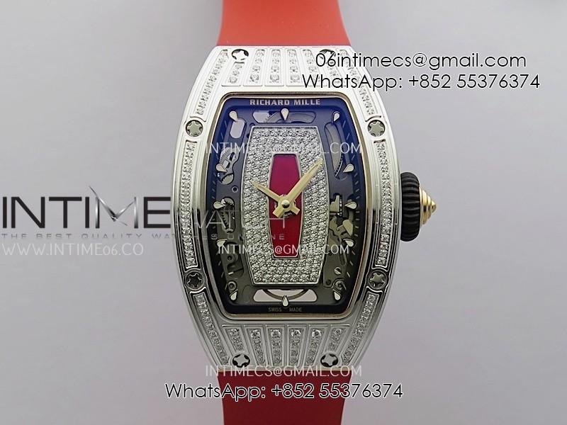rm07-paved-diamonds-bezel-ss-zf-best-edition-diamonds-skeleton-dial-on-red-rubber-strap-asian-crma2-clone.jpg RM07 Paved Diamonds Bezel SS ZF Best Edition Diamonds Skeleton Dial On Red Rubber Strap Asian CRMA2 Clone - Image 1