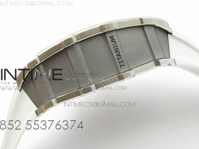 RM11-03 SS KVF 1:1 Best Edition Crystal Skeleton Dial on White Racing Rubber Strap A7750 - Image 8