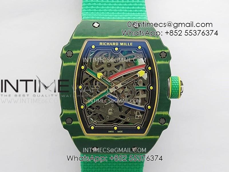 rm67-02-real-green-ntpt-11-best-edition-skeleton-dial-on-green-nylon-strap-crma7-clone.jpg RM67-02 Real Green NTPT 1:1 Best Edition Skeleton Dial On Green Nylon strap CRMA7 Clone - Image 1