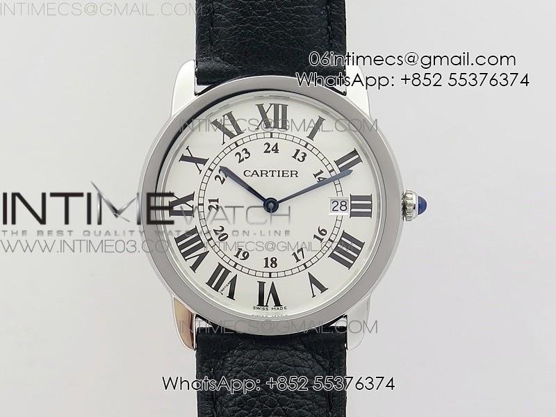 ronde-solo-de-cartier-36mm-k11-1-1-best-edition-white-dial-on-black-leather-strap-ronda-quartz.jpg Ronde Solo de Cartier 36mm K11 1:1 Best Edition White Dial on Black leather strap Ronda Quartz - Image 1