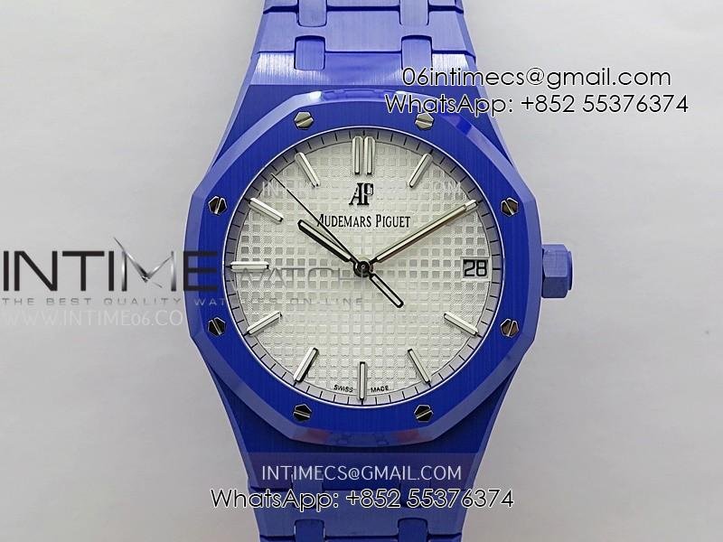 royal-oak-15500-blue-ceramic-apsf-11-best-edition-silver-dial-on-blue-ceramic-bracelet-sa4302-super-clone.jpg Royal Oak 15500 Blue Ceramic APSF 1:1 Best Edition Silver Dial On Blue Ceramic Bracelet SA4302 Super Clone - Image 1