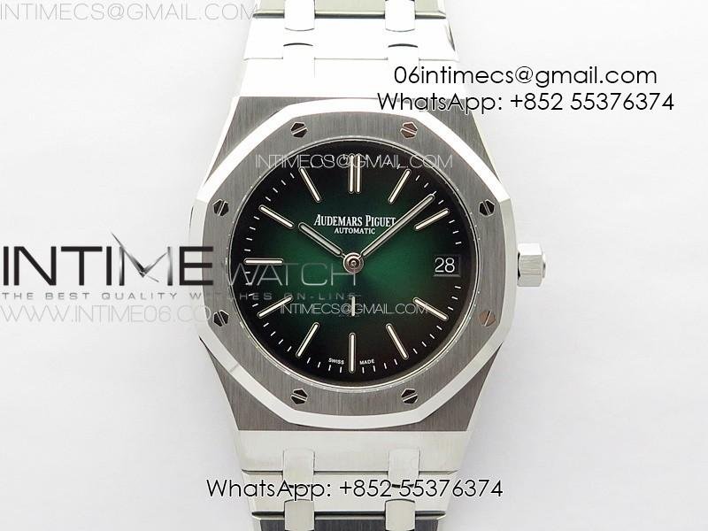 royal-oak-39mm-v2-16202-50th-ss-zf-1-1-best-edition-green-textured-dial-on-ss-bracelet-a7121.jpg Royal Oak 39mm V2 16202 50th SS ZF 1:1 Best Edition Green Textured Dial on SS Bracelet A7121 - Image 1