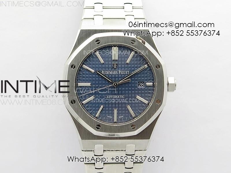 royal-oak-41mm-15400-ss-apsf-1-1-best-edition-blue-textured-dial-on-ss-bracelet-a3120-super-clone.jpg Royal Oak 41mm 15400 SS APSF 1:1 Best Edition Blue Textured Dial on SS Bracelet A3120 Super Clone V3 - Image 1