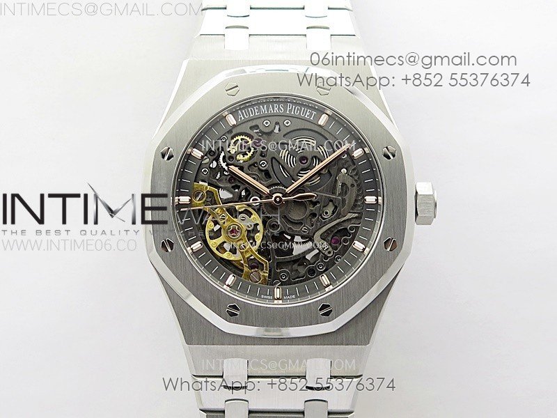 Royal Oak 41mm 15407 SS ZF 1:1 Best Edition Skeleton Dial on SS Bracelet A3132