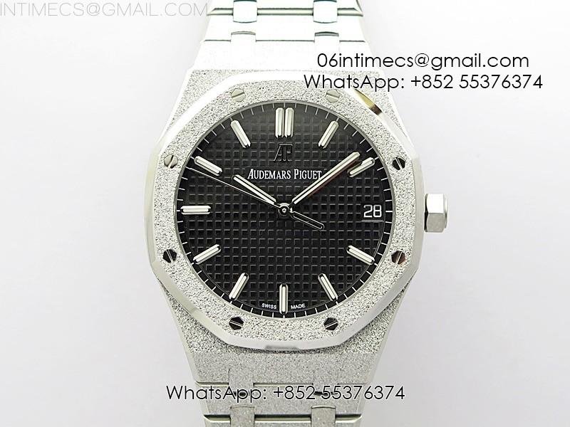 royal-oak-41mm-15500-frosted-ss-apsf-1-1-best-edition-black-textured-dial-on-frosted-ss-bracelet-sa4302-super-clone.jpg Royal Oak 41mm 15500 Frosted SS APSF 1:1 Best Edition Black Textured Dial on Frosted SS Bracelet SA4302 Super Clone - Image 1
