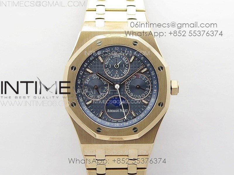Royal Oak 41mm Complicated 26574 RG APSF1:1 Best Edition Blue Dial on RG Bracelet A5134