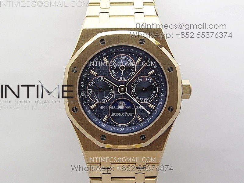 Royal Oak 41mm Complicated 26574 RG BBS Best Edition Blue Dial on RG Bracelet A5134