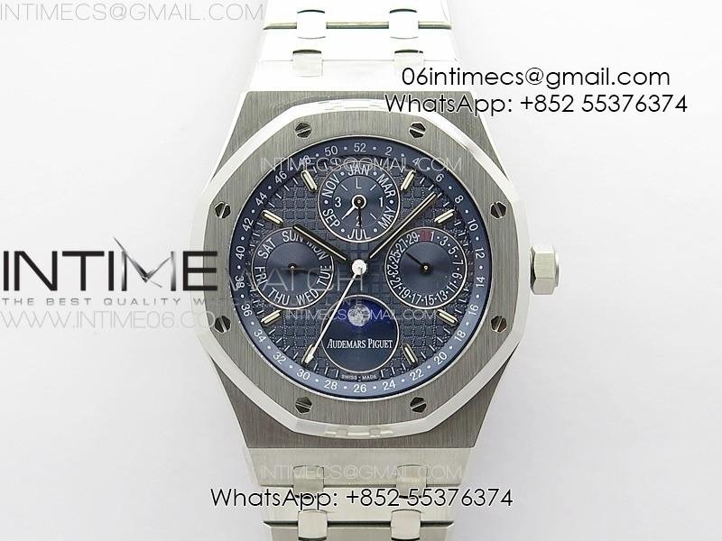 royal-oak-41mm-complicated-26574-ss-apsf-1-1-best-edition-blue-dial-on-ss-bracelet-a5134-chs-v2.jpg Royal Oak 41mm Complicated 26574 SS APSF 1:1 Best Edition Blue Dial on SS Bracelet A5134 (CHS) V2 - Image 1