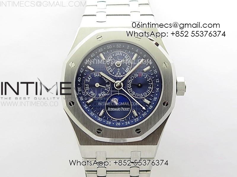 Royal Oak 41mm Complicated 26574 SS BBS Best Edition Blue Dial on SS Bracelet A5134