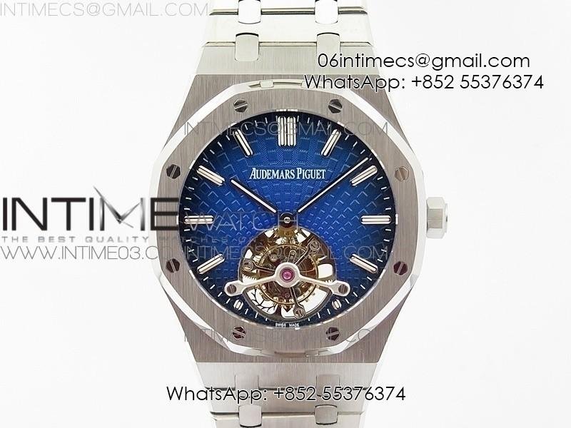 Royal Oak 41mm Tourbillon SS BBS Best Edition Blue Dial on SS Bracelet
