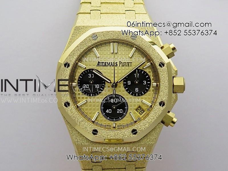 Royal Oak Chrono 26240BA Frosted YG APSF 1:1 Best Edition YG Dial on Bracelet SA4401 Super Clone