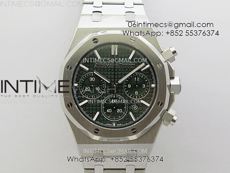 royal-oak-chrono-26331st-ss-ipf-1-1-best-edition-green-dial-on-ss-bracelet-a7750.jpg Royal Oak Chrono 26331ST SS IPF 1:1 Best Edition Green Dial on SS Bracelet A7750 - Image 1