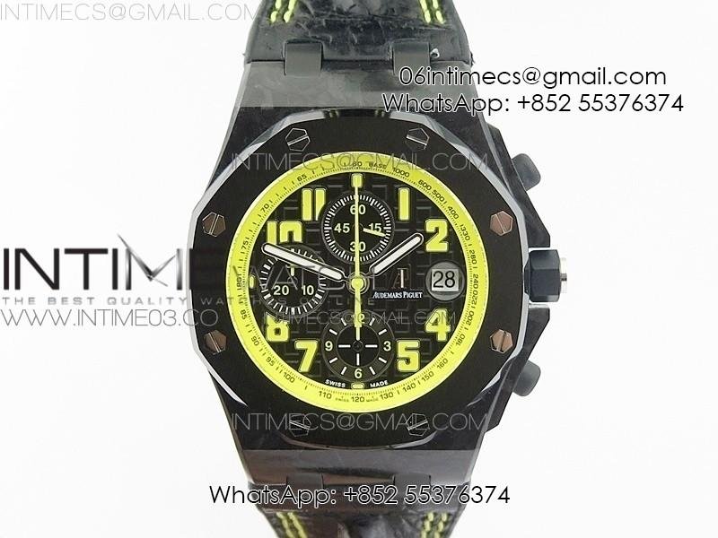royal-oak-offshore-bumble-bee-forged-carbon-1-1-jf-best-edition-on-leather-strap-a7750-v2-w-cyclops.jpg Royal Oak Offshore Bumble Bee Forged Carbon 1:1 JF Best Edition on Leather Strap A7750 V2 w/ Cyclops - Image 1