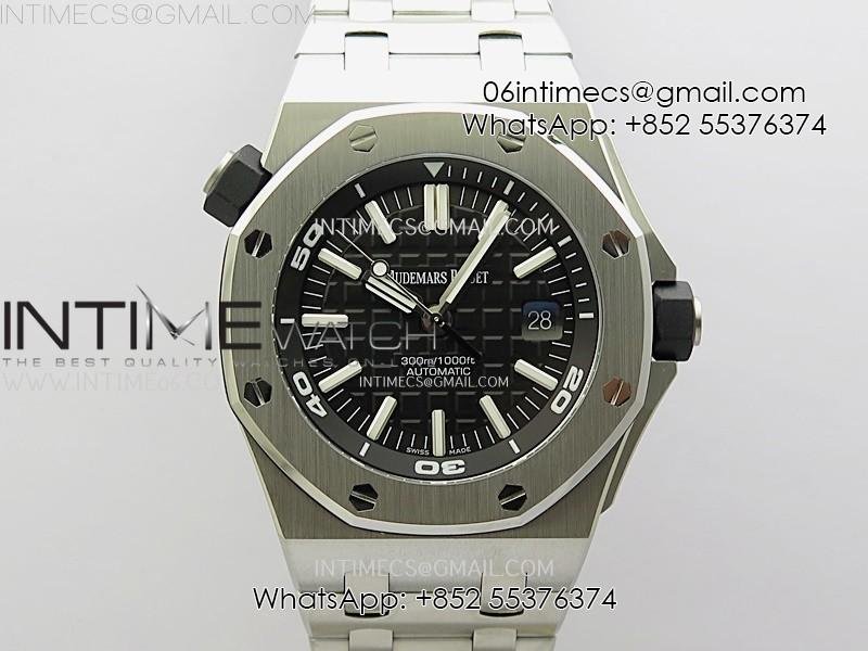 royal-oak-offshore-diver-15710-apsf-1-1-best-edition-black-dial-on-ss-bracelet-sa3120-super-clone.jpg Royal Oak Offshore Diver 15710 APSF 1:1 Best Edition Black Dial on SS Bracelet SA3120 Super Clone - Image 1