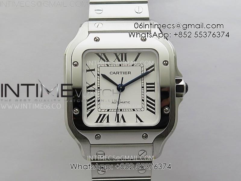 santos-de-cartier-35mm-ss-bvf-1-1-best-edition-white-dial-on-ss-smartlinks-bracelet-miyota-9015.jpg Santos de Cartier 35mm SS BVF 1:1 Best Edition White Dial on SS SmartLinks Bracelet MIYOTA 9015 - Image 1