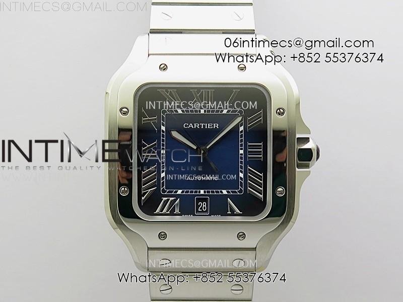 santos-de-cartier-40mm-ss-bvf-1-1-best-edition-blue-dial-on-ss-smartlinks-bracelet-miyota-9015-free-leather-strap.jpg Santos de Cartier 40mm SS BVF 1:1 Best Edition Blue Dial on SS SmartLinks Bracelet MIYOTA 9015 (Free Leather Strap) - Image 1