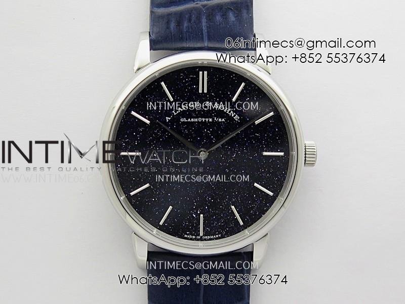 saxonia-thin-211026-ss-svf-best-edition-blue-star-dust-dial-on-black-leather-strap-a2892.jpg Saxonia Thin 211.026 SS SVF Best Edition Blue Star Dust Dial On Black Leather Strap A2892 - Image 1