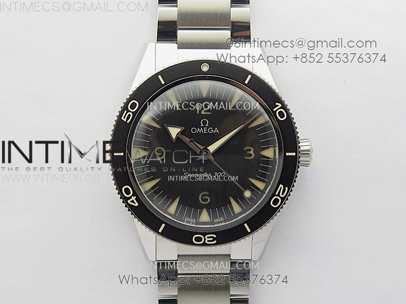 Seamaster 300 Master Spectre 234.30.41.21.01.001 SS VSF Best Edition Black Dial on Bracelet A8912