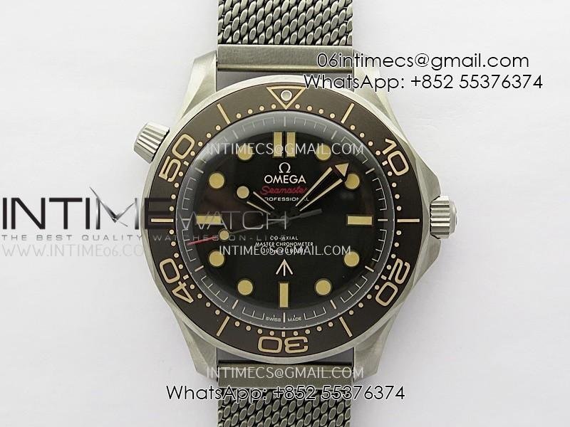 Seamaster 300 "No Time to Die" Titanium V7 VSF 1:1 Best Edition On Titanium Mesh Bracelet SA8806 Super Clone (Free Nato)