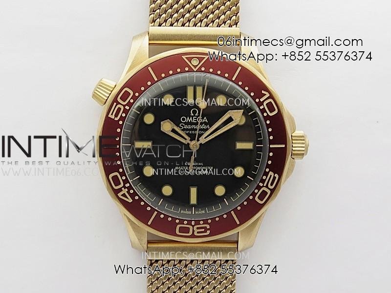 seamaster-300m-no-time-to-die-bronze-gold-vsf-11-best-edition-black-dial-on-bronze-gold-mesh-bracelet-sa8806-super-clone.jpg Seamaster 300M "No Time to Die" Bronze Gold VSF 1:1 Best Edition Black Dial On Bronze Gold Mesh Bracelet SA8806 Super Clone - Image 1