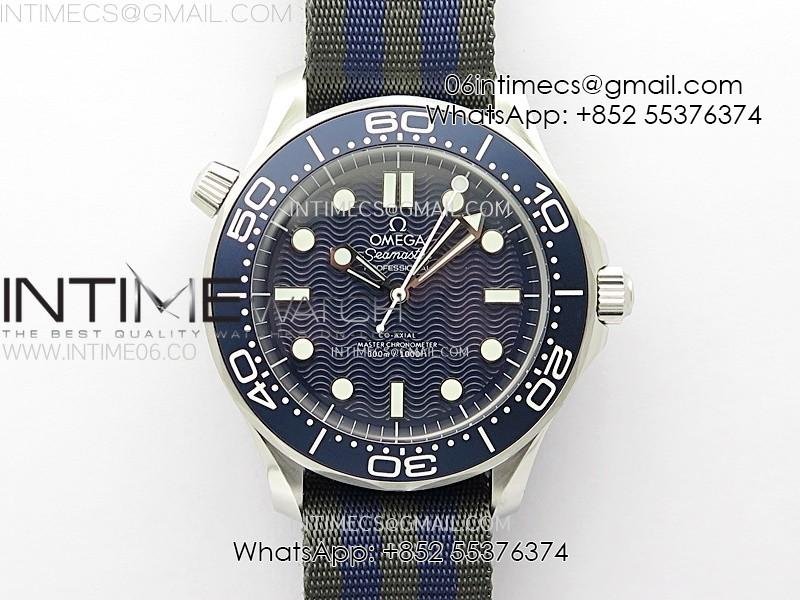 seamaster-diver-300m-007-b50f-blue-ceramic-blue-wave-textured-dial-on-nylon-a8806-free-ss-bracelet.jpg Seamaster Diver 300M 007 B50F Blue Ceramic Blue wave textured Dial on Nylon A8806 (Free SS Bracelet) - Image 1