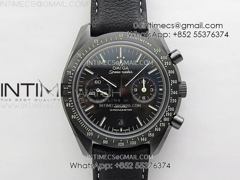 speedmaster-dark-side-of-the-moon-real-ceramic-n1f-1-1-best-edition-black-dial-on-black-leather-strap-a9300.jpg Speedmaster "Dark Side of The Moon" Real Ceramic N1F 1:1 Best Edition Black Dial on Black Leather Strap A9300 - Image 1