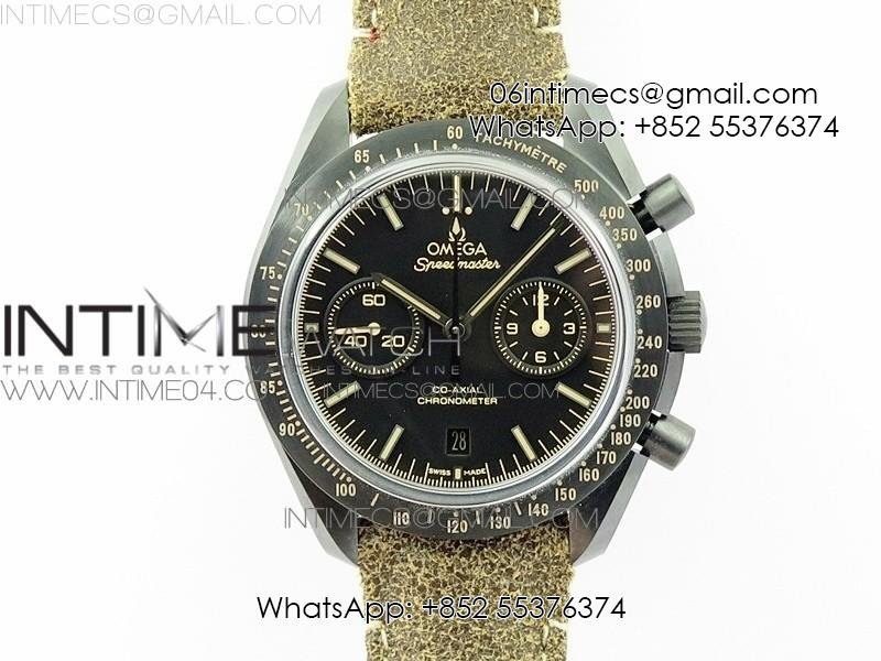 speedmaster-dark-side-of-the-moon-real-ceramic-omf-1-1-best-edition-vintage-black-on-brown-leather-strap-a9300.jpg Speedmaster "Dark Side of The Moon" Real Ceramic OMF 1:1 Best Edition Vintage Black on Brown Leather Strap A9300 - Image 1