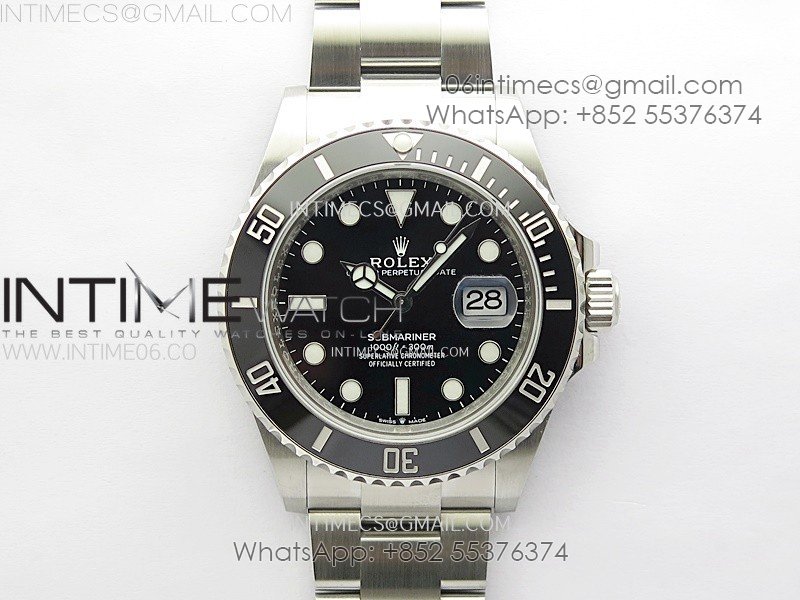 Submariner 41mm 126610 LN Black Ceramic 904L Steel AR+F 1:1 Best Edition Black Dial On 904L SS Bracelet VR3235