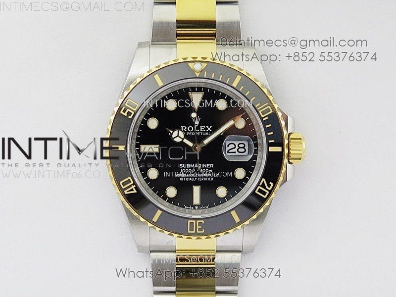 Submariner 41mm 126613 LN SS/YG NTF 1:1 Best Edition Black Dial on SS/YG Bracelet VR3235