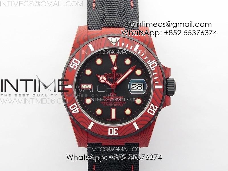submariner-diw-red-carbon-vsf-1-1-best-edition-black-dial-on-black-nylon-strap-vs3135.jpg Submariner DIW Red Carbon VSF 1:1 Best Edition Black Dial on Black Nylon Strap VS3135 - Image 1