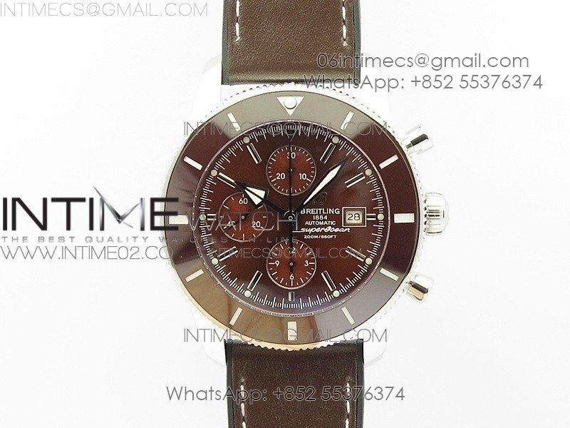 Super Ocean 1884 Heritage Brown Ceramic Bezel SS Brown Dial on A7750