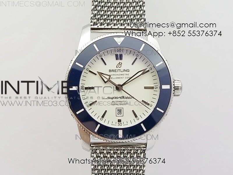 super-ocean-heritage-blue-ceramic-bezel-ss-white-dial-on-ss-bracelet-a2824.jpg Super Ocean Heritage Blue Ceramic Bezel SS White Dial on SS Bracelet A2824 - Image 1
