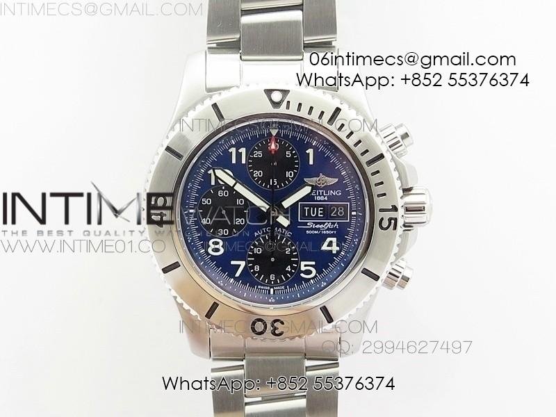 Super Ocean Steelfish SS Blue Dial on SS Bracelet A7750