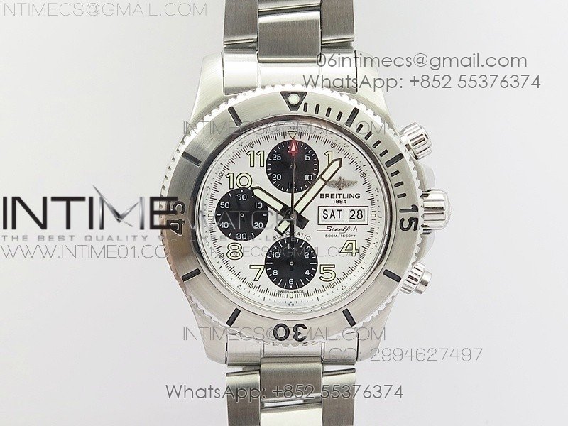 Super Ocean Steelfish SS White Dial on SS Bracelet A7750