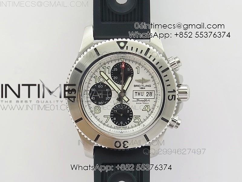 superocan-steelfish-ss-white-dial-on-black-rubber-strap-a7750.jpg SuperOcan SteelFish SS White Dial on Black Rubber Strap A7750 - Image 1