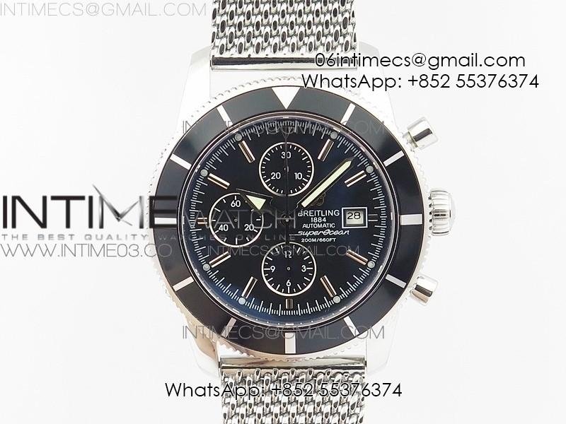 superocean-a13312-44mm-black-bezel-black-dial-on-ss-bracelet-a7750.jpg SuperOcean A13312 46mm Black Bezel Black Dial on SS Bracelet A7750 - Image 1