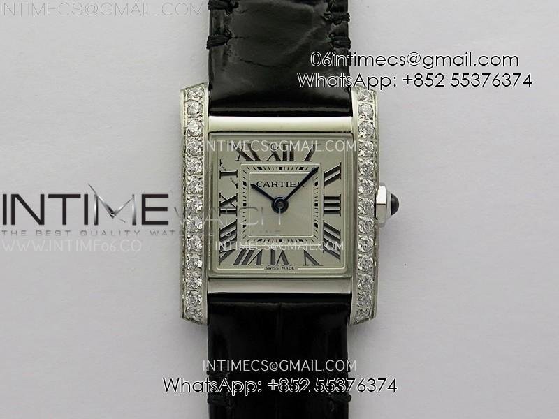 tank-francaise-ladies-212mm-diamond-bezel-ss-8848f-1-1-best-edition-silver-dial-on-black-leather-strap-ronda-quartz-v2.jpg Tank Francaise Ladies 21.2mm Diamond Bezel SS 8848F 1:1 Best Edition Silver Dial on Black Leather Strap Ronda Quartz V2 - Image 1