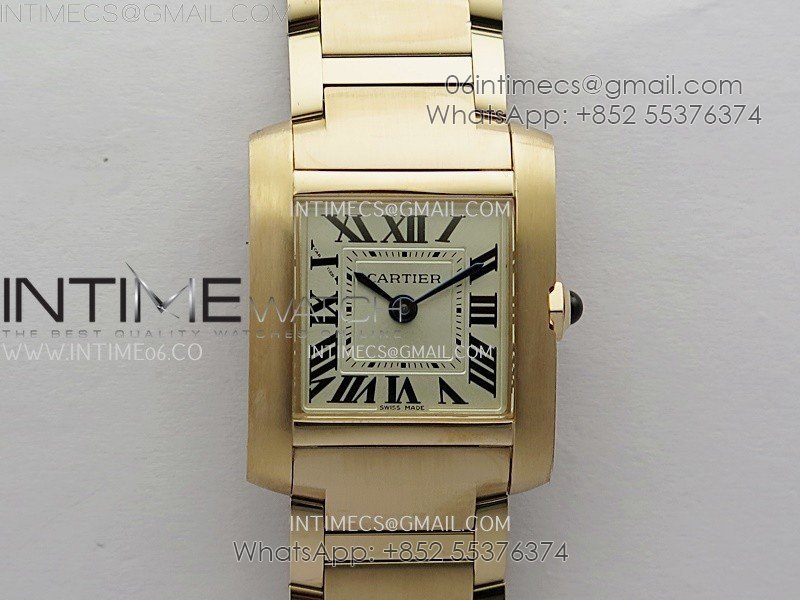 Tank Francaise Ladies 21.2mm RG 8848F 1:1 Best Edition Silver Dial on RG Bracelet Ronda Quartz V2