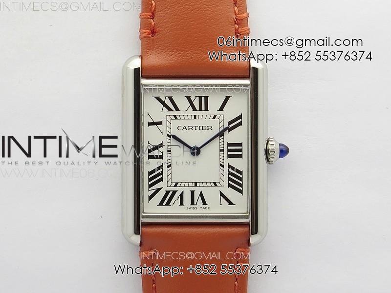 tank-louis-ladies-25mm-ss-8848f-1-1-best-edition-white-dial-on-orange-leather-strap-ronda-quartz.jpg Tank Louis Ladies 25mm SS 8848F 1:1 Best Edition White Dial on Orange Leather Strap Ronda Quartz - Image 1