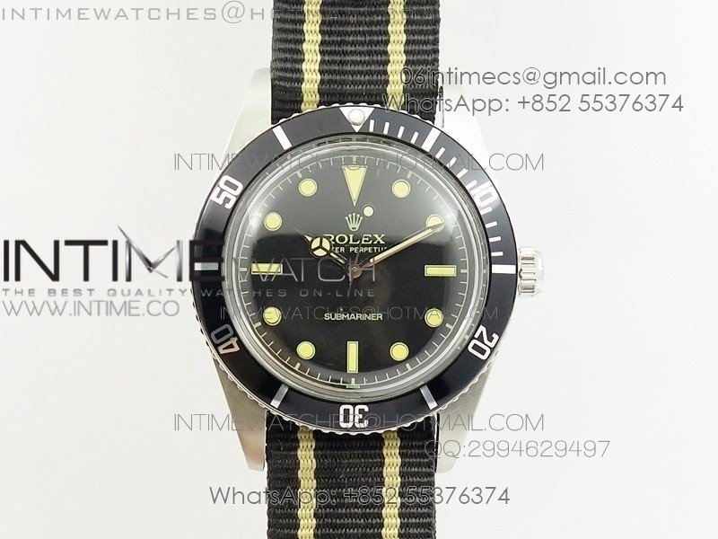 Vintage 1680 Submariner No Date SS On Nylon Strap A2836