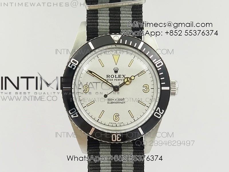 vintage-1680-submariner-no-date-ss-white-on-white-nylon-strap-a2836.jpg Vintage 1680 Submariner No Date SS White On White Nylon Strap A2836 - Image 1