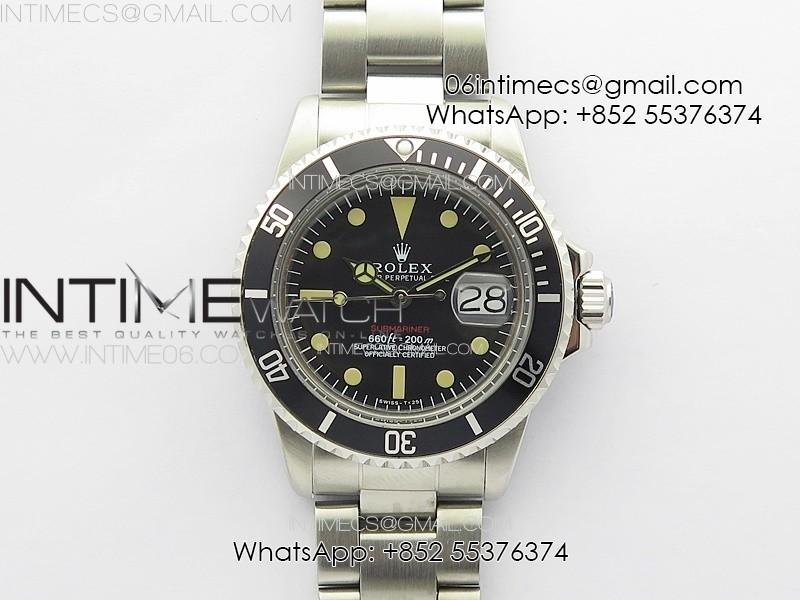 vintage-submariner-1680-ss-b12-best-edition-black-dial-on-ss-bracelet-a2836-style2.jpg Vintage Submariner 1680 SS B12 Best Edition Black Dial on SS Bracelet A2836 (Style2) - Image 1